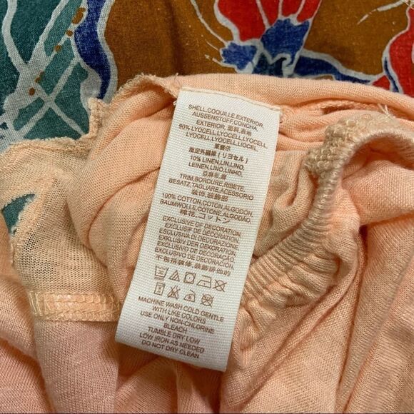 🆕 Free People Annka Bubble One Shoulder Peach - Picture 6 of 9